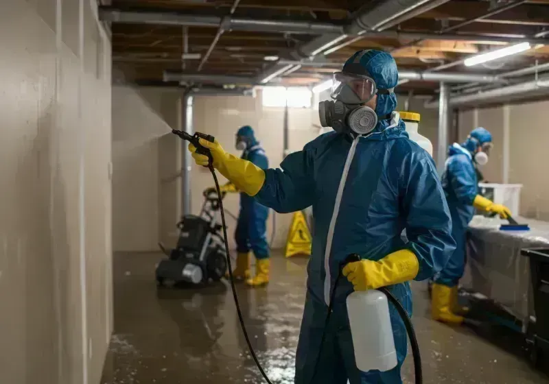 Basement Sanitization and Antimicrobial Treatment process in Grafton, WI